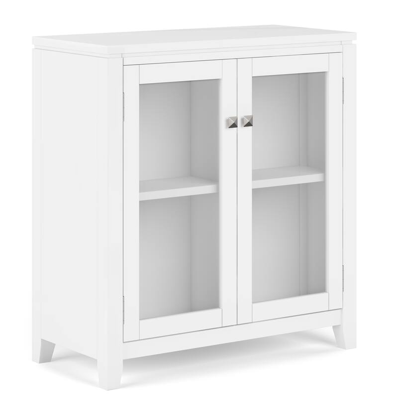 WYNDENHALL Essex SOLID WOOD 30 inch Wide Contemporary Low Storage Cabinet - 30"w x 14"d x 31" h