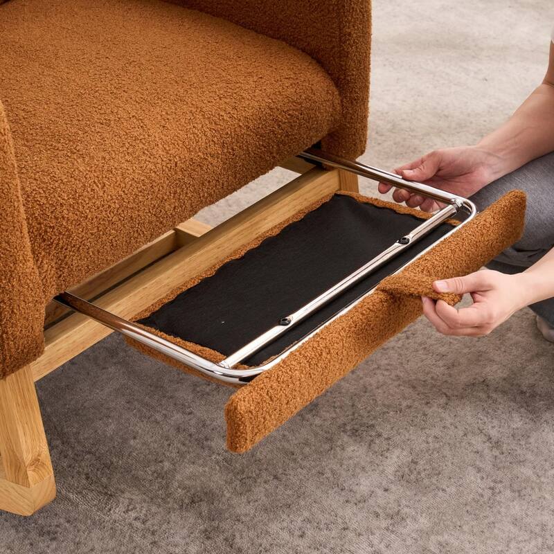 Nursery Rocking Chair - 39.76" Tall with Flip-Down Ottoman