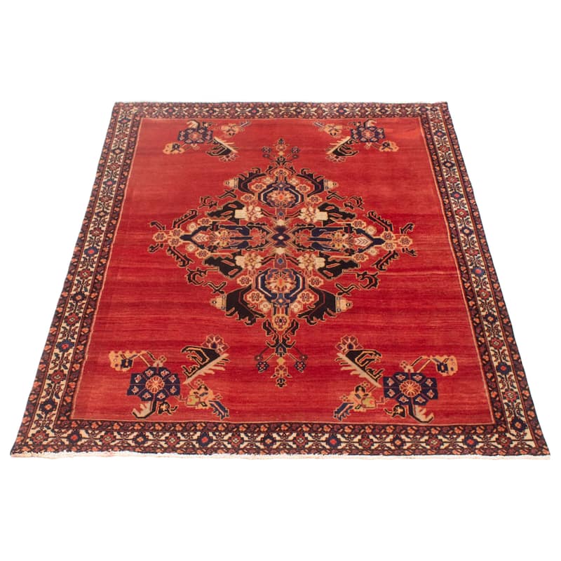 ECARPETGALLERY Hand-knotted Melis Vintage Copper Wool Rug - 5'1 x 6'11