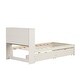 preview thumbnail 11 of 13, White Platform Twin Bed Frame with 2 Drawers, USB Charg