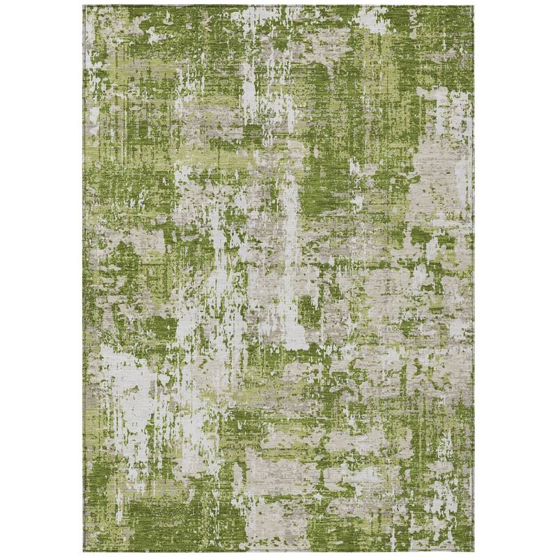 HomeRoots Abstract Transitional Rectangle Outdoor Rug