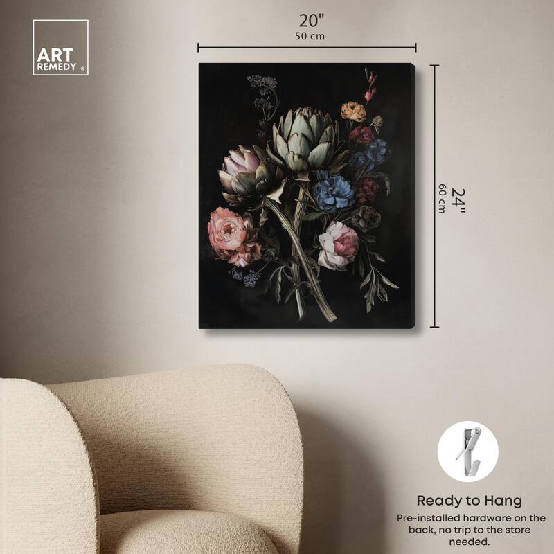Moody Artichoke III Canvas by Art Remedy, Gallery Wrapped
