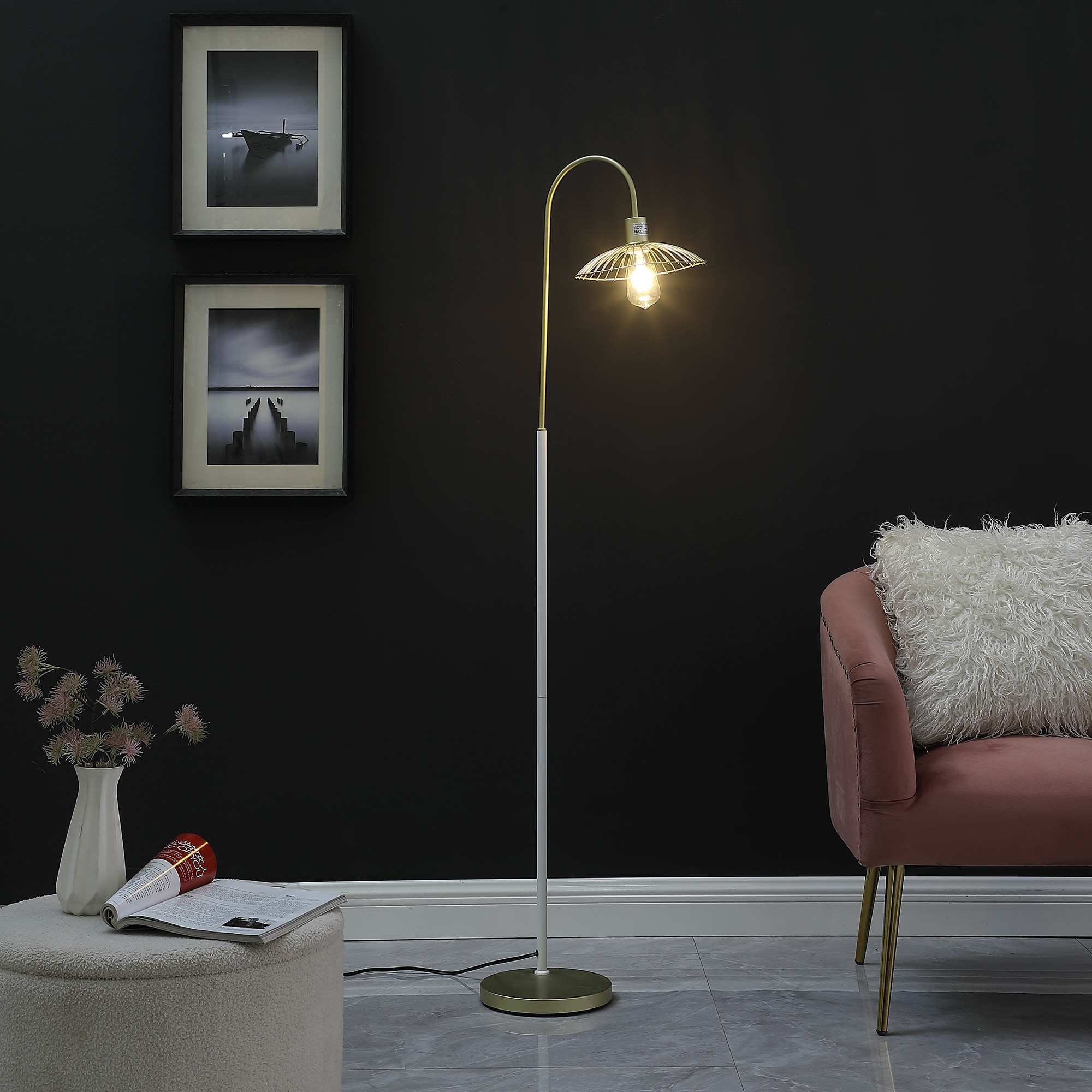Industrial metal floor lamp online