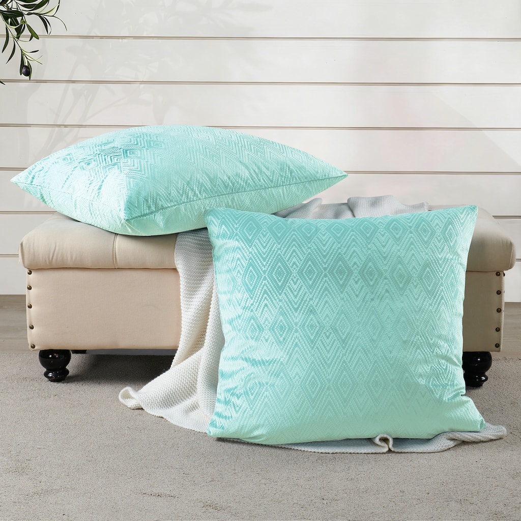 Tonopah Ikat Velvet Throw Pillow Cover Set, NO INSERT