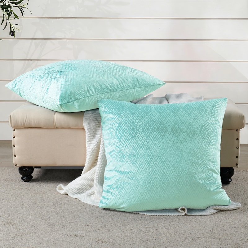 Tonopah Ikat Velvet Throw Pillow Cover Set, NO INSERT