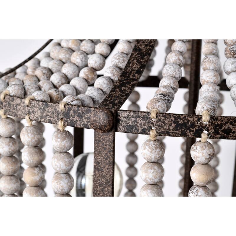 Nori 16 Inch Antique Beads Bohemian Pendant Chandelier 2-Light