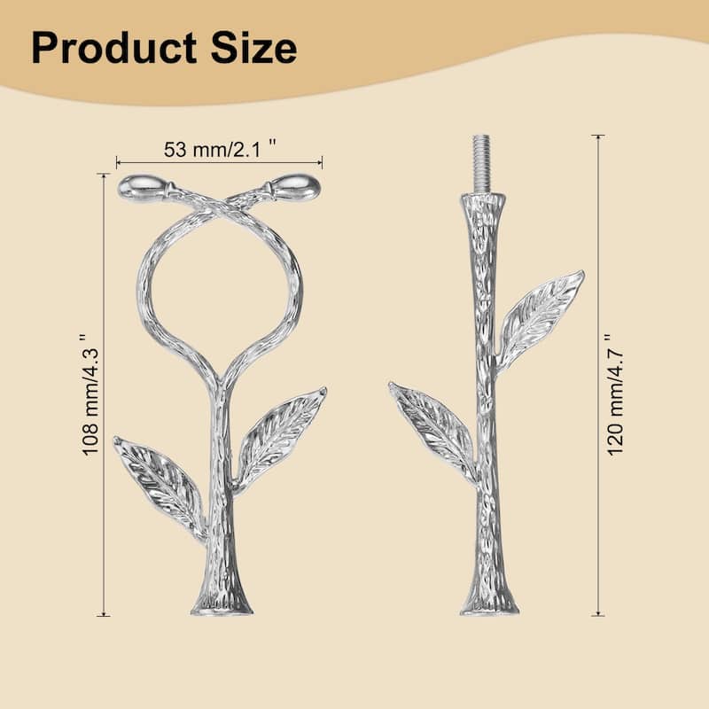 2 Tiers Cake Tray Stand Handle Metal Holder for Cake Plate - Silver - 3 Set