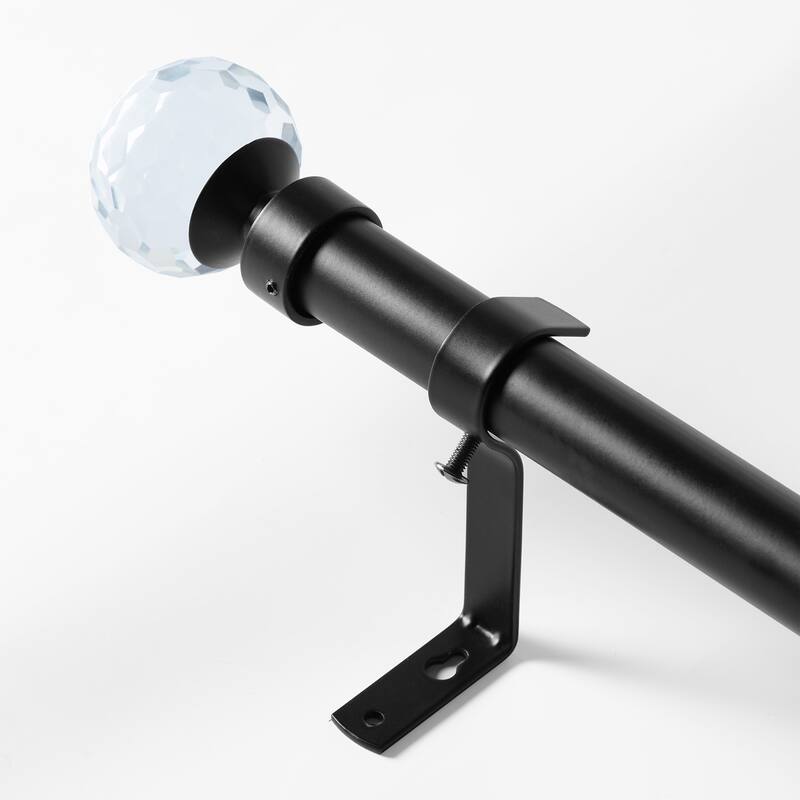 Exclusive Fabrics Glass Sphere Prism Extendable Metal Rod Set, 52 - 144