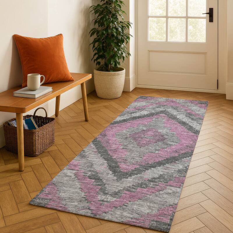Premium Washable Super Soft Moroccan Mayfield Rug - Blush - 2'3" x 7'6"