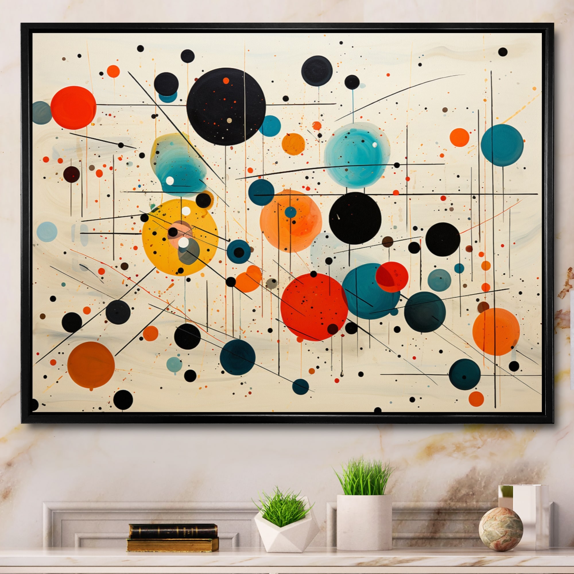 Mid-Century Modern Framed Canvas - Bed Bath & Beyond