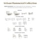 preview thumbnail 6 of 24, 247 Shop At Home Lalia Modern Hammered Metal Square Back Counter Height Dining Chair