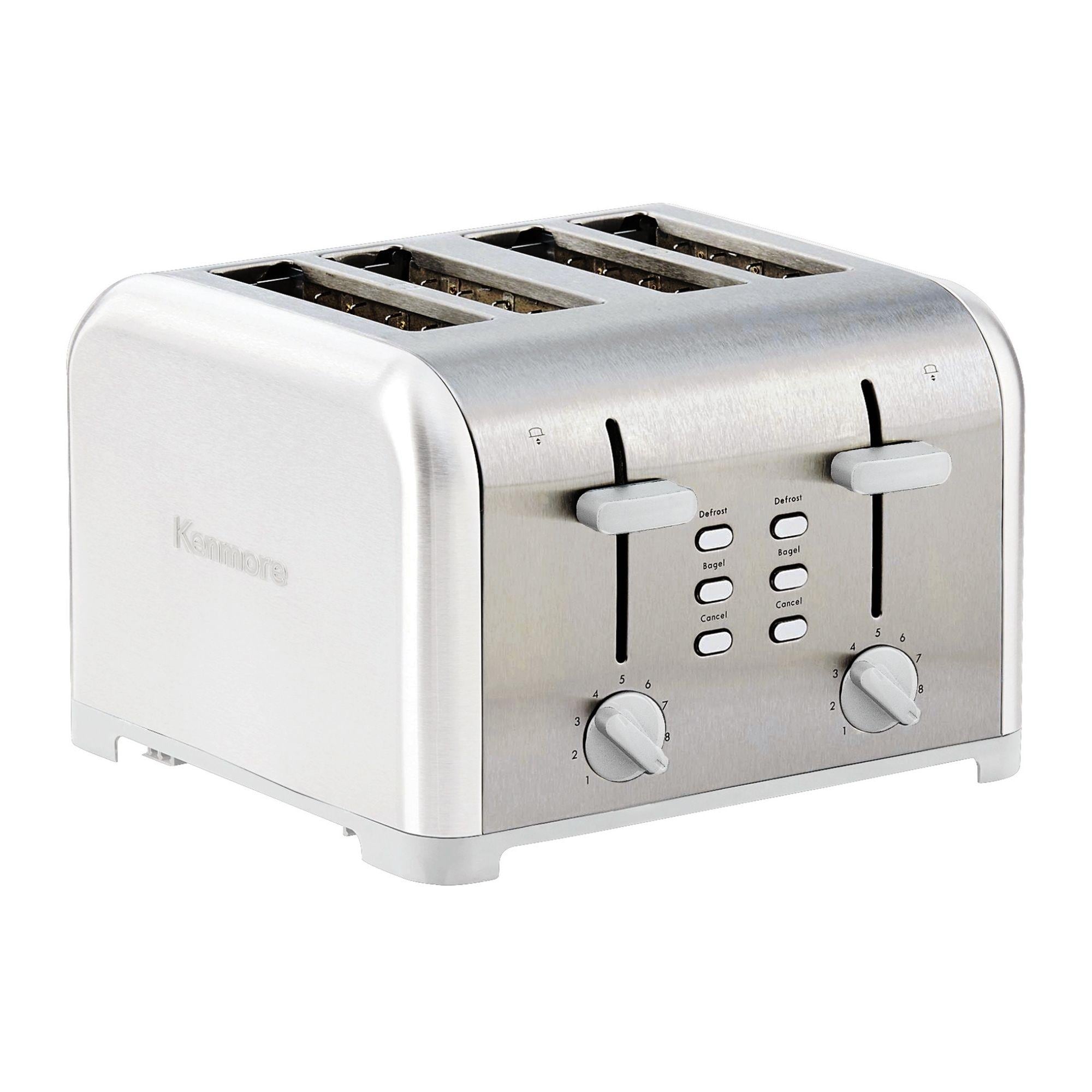 Farberware stainless steel dual control digital 4 slice toaster top