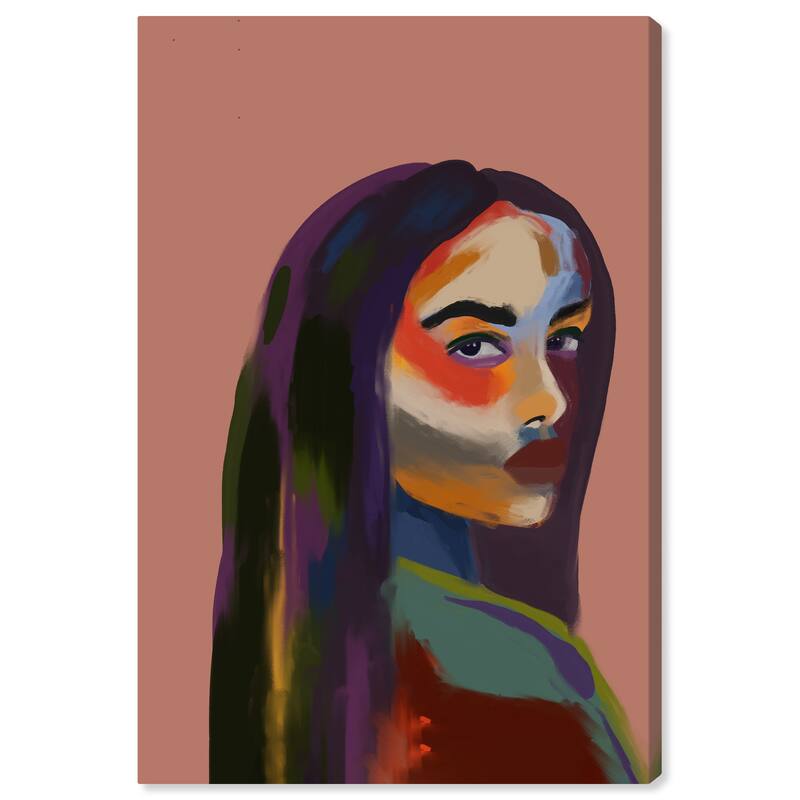 Wynwood Studio Canvas People and Portraits Rasta Girl Portrait Bronze and Copper Rose Tropical Wall Art Canvas Print