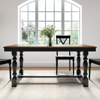 Bush Furniture Sterling 67W Squire Trestle Dining Table