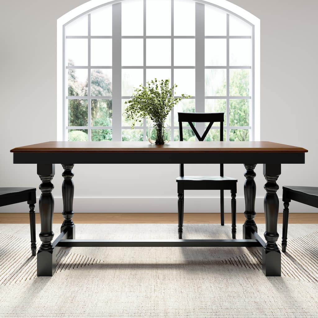 Bush Furniture Sterling 67W Squire Trestle Dining Table