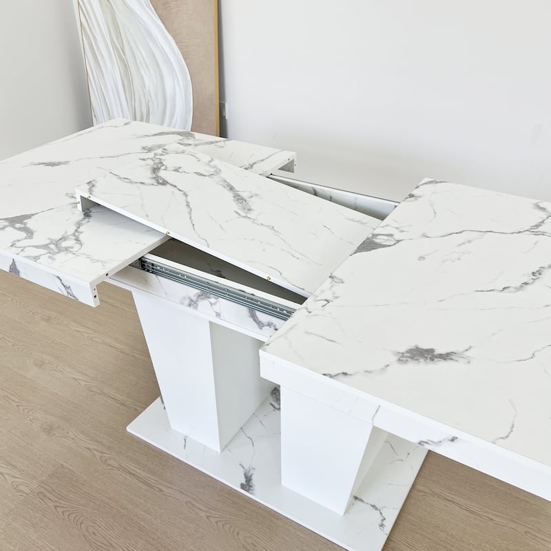 Modern Extendable Dining Table for 6-10