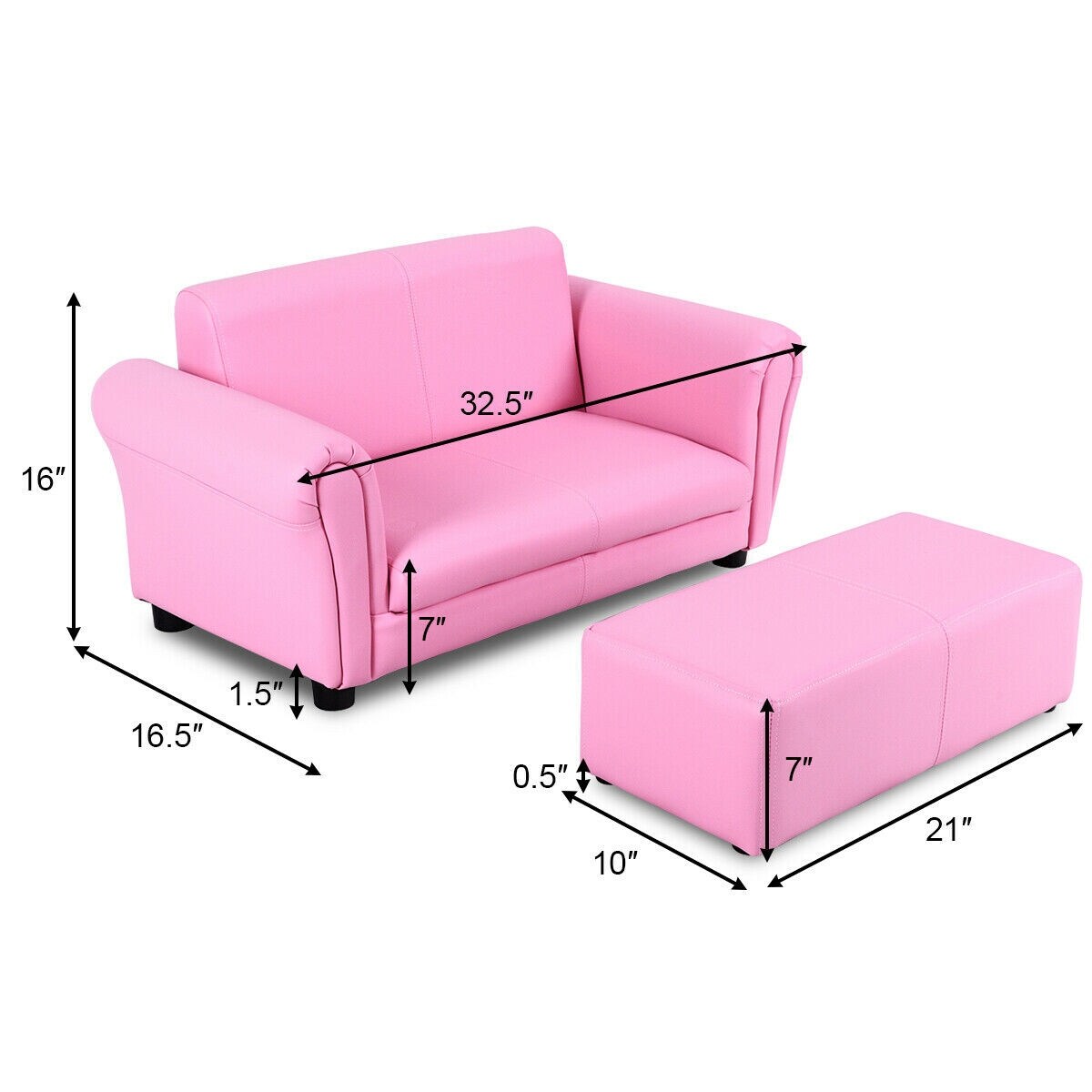 Costway Babyjoy Kids Toy Box Wooden Flip-Top Storage Chest Bench w/ Cushion Safety Hinge Pink