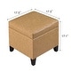 preview thumbnail 35 of 149, Adeco Square Storage Ottoman 17 inch Footstool