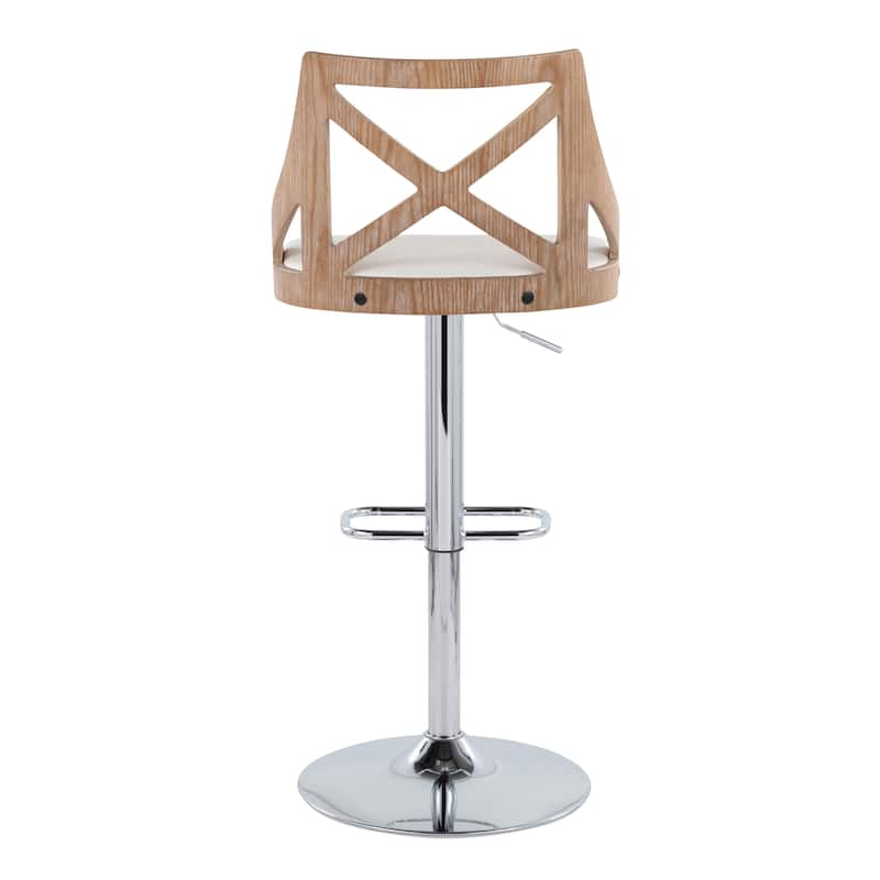 The Gray Barn Charlotte Adjustable Bar Stool with Rounded Rectangular Footrest (Set of 2)