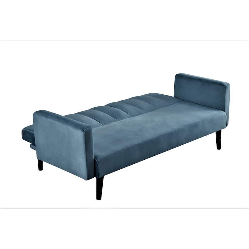 Gelbero Striped Velvet Sofa Bed Sleeper