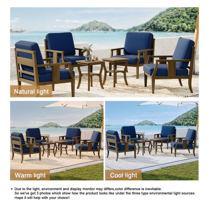 Patio Conversation Sets with Side Table(Set of 6)