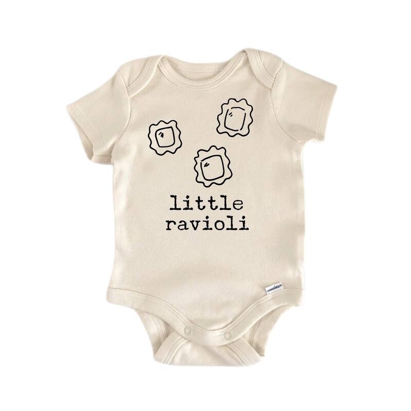 Ravioli Italian Pasta - Baby Boy Girl Clothes Infant Bodysuit Funny Cute Newborn - Natural - Newborn