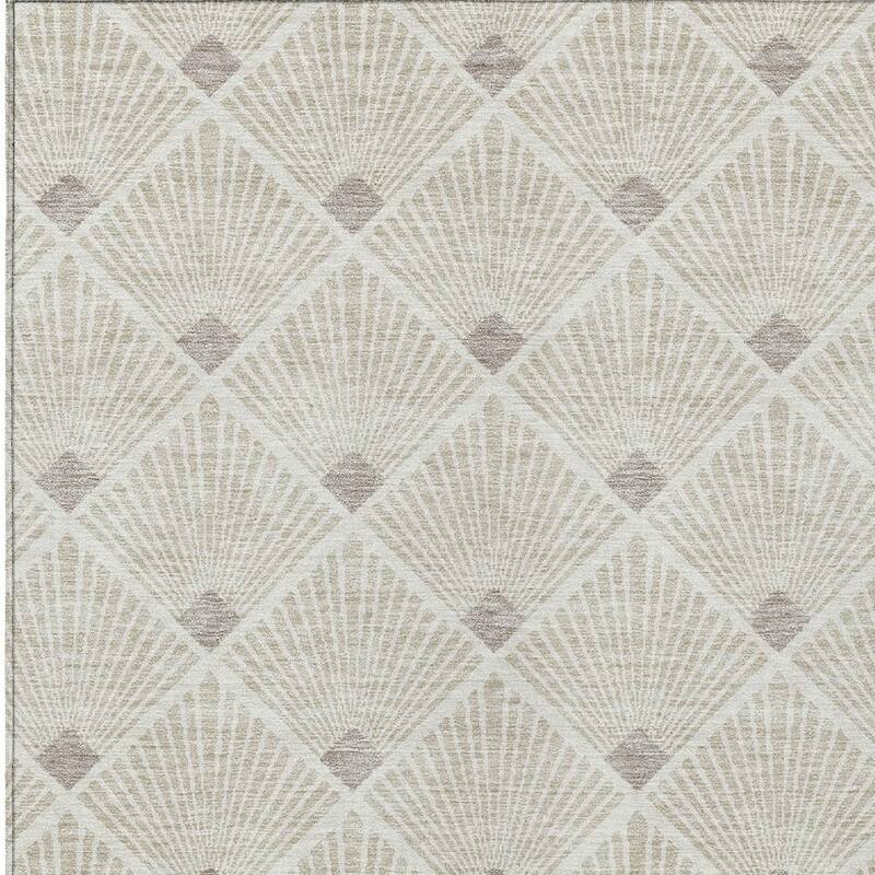 HomeRoots Geometric Transitional Rectangle Outdoor Rug