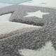 preview thumbnail 5 of 8, Kids Rug for Nursery Checkered with Stars in Pastel Colors