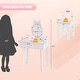 preview thumbnail 2 of 51, Kids Vanity Set with Mirror Makeup Dressing Table with Drawer