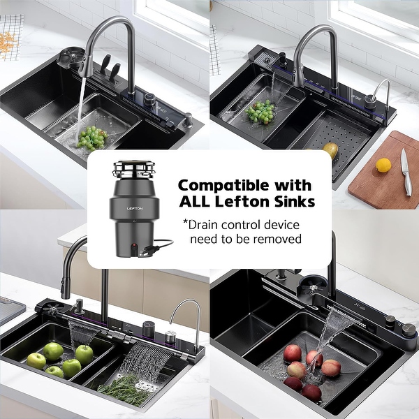 Lefton 304 Stainless Steel Waterfall Kitchen Sink Set with Lefton 304 Stainless Steel Waterfall Kitchen Sink Set with