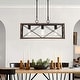 preview thumbnail 2 of 48, Acroma 3 - Light Linear Modern Farmhouse Rectangle Chandelier - N/A