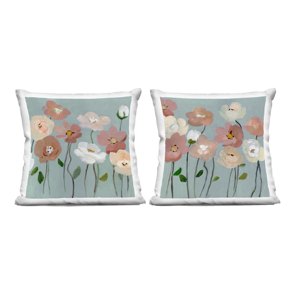 Stupell Budding Boho Blooms Decorative Printed Throw Pillow Design by Charity Henderson (Set of 2)