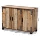 preview thumbnail 11 of 9, Cyrille Modern and Contemporary Farmhouse Rustic 3-Door Shoe Cabinet