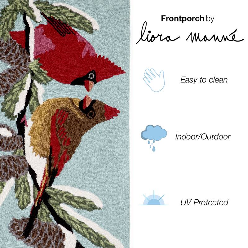 Liora Manne Frontporch Cardinals Indoor/Outdoor Mat