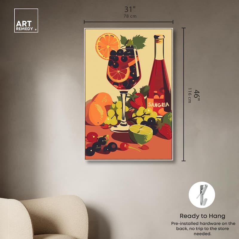 Sangria Drink Canvas by Art Remedy