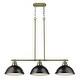 preview thumbnail 9 of 7, Golden Lighting 3602-3LP AB Duncan 3 Light 40" Wide Linear Pendant