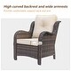preview thumbnail 66 of 91, Outdoor Patio Furniture Set Brown Wicker Patio Conversation Seating Sets