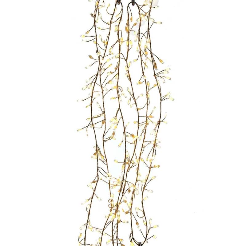 Kurt Adler 300-Warm White Superbright Twinkle LED Cluster Light Set - N/A