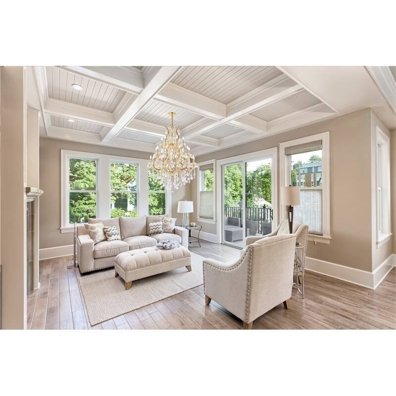 Fleur Illumination Collection Chandelier D:38in H:52in Lt:28 Gold Finish