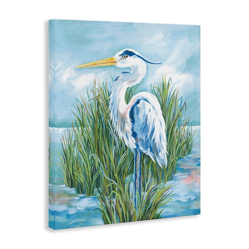 Stupell Coastal Heron Bird Canvas Wall Art Design By Diane Kater
