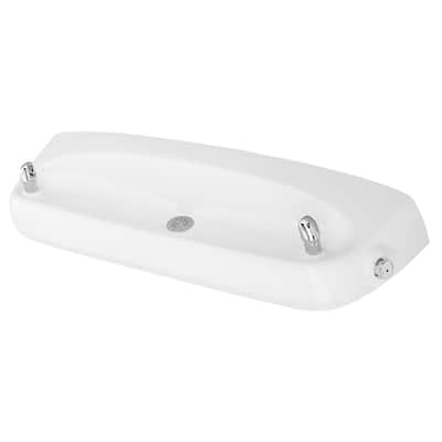 Haws Wall Mounted White Enameled Dual Bubbler Drinking Fountain