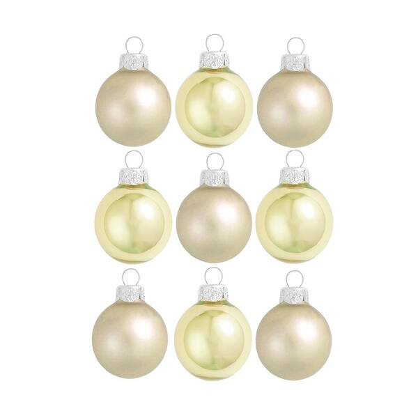 Shop 9ct Matte And Pearl Champagne Gold Glass Ball Christmas