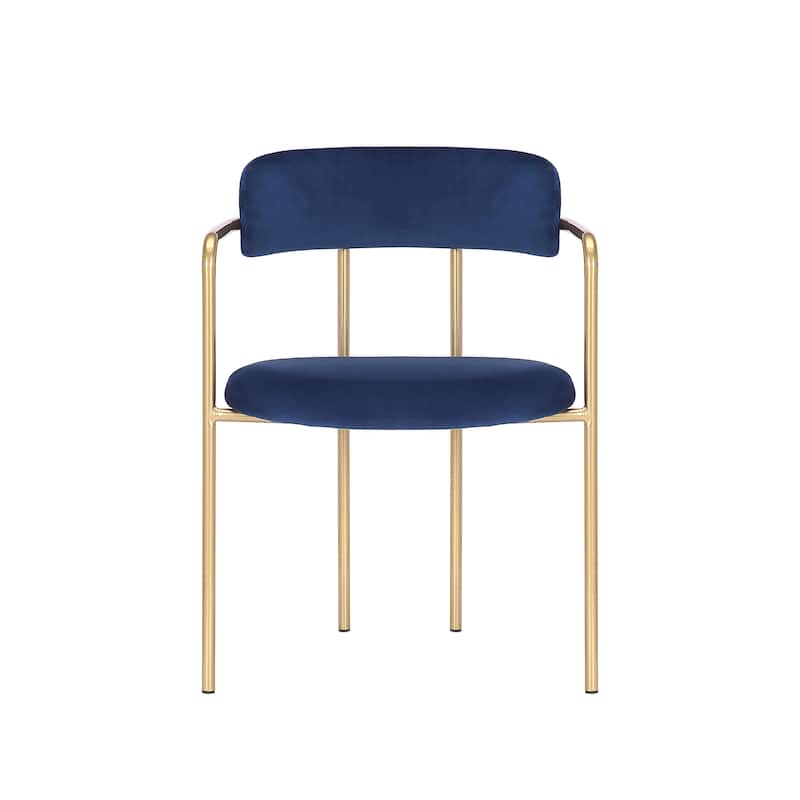 Porthos Home Eder Dining Chairs Set of 2, Velvet, Gold Chrome
