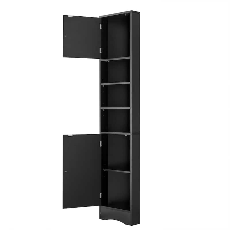 Corner Bathroom Storage Cabinet with Two Doors