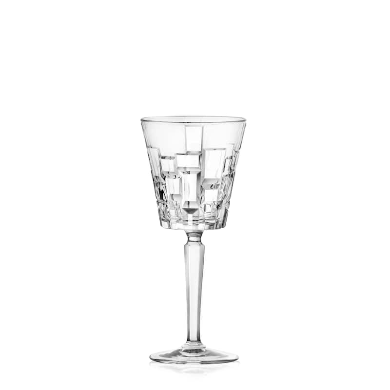 Majestic Gifts Inc Crystal like Glass Wine/Water Goblet-6.8oz.-Set/6