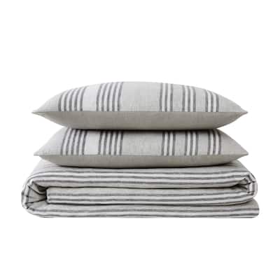 Truly Soft Cotton Printed Flannel 3 Piece Duvet Cover Set