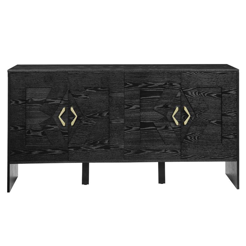 Mid Century Sideboard - 60" TV Stand with Adjustable Shelves