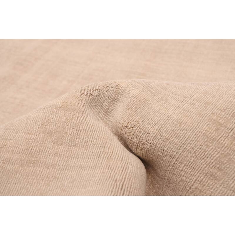 ECARPETGALLERY Hand Loomed Kashkuli Gabbeh Light Khaki Wool Rug - 9'11 x 13'0