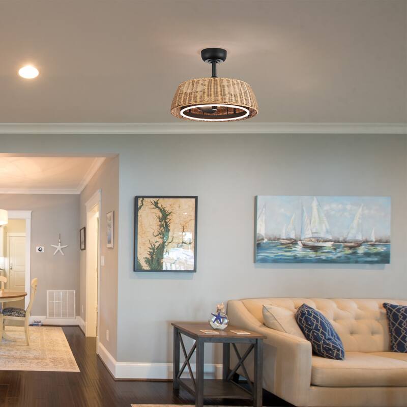 Modern Ceiling Fan with LED Light & Remote Control