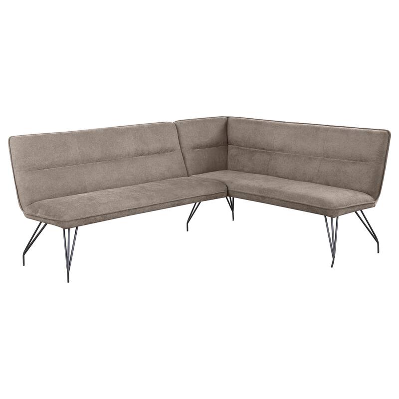 Dodson Fabric Upholstered L-Shaped Nook Dining Bench - Taupe